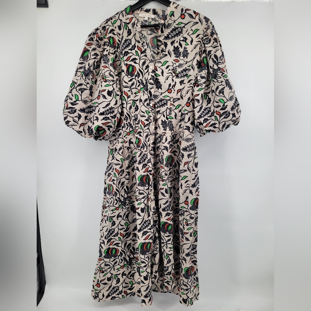 Love the Label Lola Midi Dress Willow Black Print Size Large - Picture 4 of 10